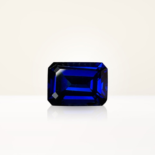 2.03 ct Emerald Cut Blue Lab Sapphire - Nolan and Vada
