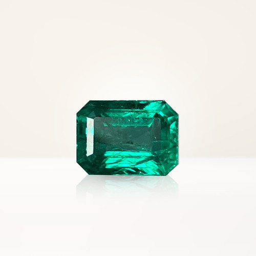 1.79 ct Emerald Cut Green Emerald - Nolan and Vada
