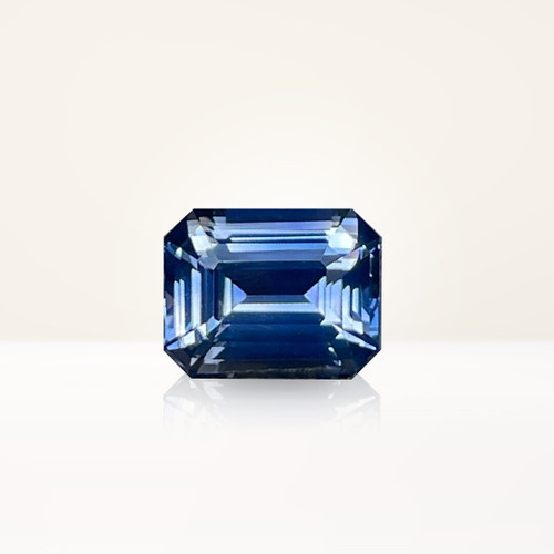 2.44 ct Emerald Cut Blue Sapphire - Nolan and Vada