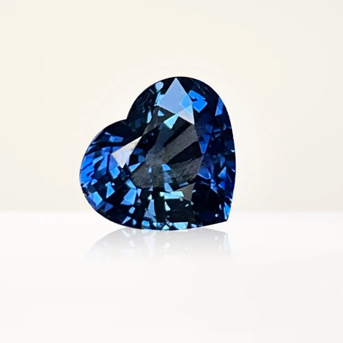 3.19 ct Heart Blue Sapphire - Nolan and Vada