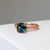 Custom - 1.54 Cts Round Teal Sapphire Engagement Ring - Nolan and Vada