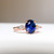 Kira - 2.17 Cts Oval Blue Sapphire Engagement Ring - Nolan and Vada