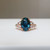 Custom - 4.53 Cts Oval Teal Sapphire Engagement Ring - Nolan and Vada