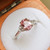 Willow - 1.55 Cts Oval Peach Sapphire Engagement Ring - Nolan and Vada