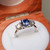 Sarah - 1.04 Cts Round Blue Sapphire Engagement Ring - Nolan and Vada