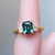 Cassia - 2.02 Cts Octagonal Teal Sapphire Engagement Ring - Nolan and Vada