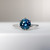 Custom - 1.84 Cts Round Teal Sapphire Engagement Ring - Nolan and Vada