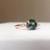 Clara - 2.54 Cts Round Teal Sapphire Engagement Ring - Nolan and Vada