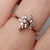 Iris - 1.14 Pear Peach Sapphire Engagement Ring - [S818-IRIS-NVST2055]