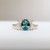 Flora - 1.13 Cts Oval Teal Sapphire Engagement Ring - Nolan and Vada