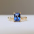 Alice - 1.53 Cts Octagonal Blue Sapphire Engagement Ring - Nolan and Vada