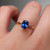 Celine - 1.12 Oval Blue Sapphire Engagement Ring - [S826-CELINE-NVST1545]