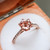 Custom - 1.67 Cts Round Peach Sapphire Engagement Ring - Nolan and Vada