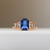 Custom - 2.05 Cts Octagonal Blue Sapphire Engagement Ring - Nolan and Vada