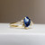 Clara - 1.18 Cts Pear Blue Sapphire Engagement Ring - Nolan and Vada