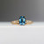 Victoria - 1.11ct Emerald Cut Teal Sapphire Engagement Ring - [S804-VICTORIA-NVST2366]