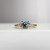 Faye - 1.18ct Round Teal Sapphire Engagement Ring - [S811-FAYER-NVST2463]