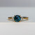 Sarah - 1.17ct Round Teal Sapphire Engagement Ring - [S812-SARAHR-NVST2931]