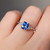 Clara - 1.13ct Radiant Blue Sapphire Engagement Ring - [S817-CLARAR-NVST2773]