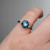 Sarah - 2.17ct Round Teal Sapphire Engagement Ring - [S812-SARAHL-NVST3009]