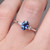 Faye - 1.05ct Oval Blue Sapphire Engagement Ring - [S811-FAYER-NVST2787]