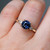 Faye - 1.95ct Round Blue Sapphire Engagement Ring - 18K Yellow Gold [S811-FAYEM-NVST3215]