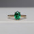 Custom Leaf - 1.28 Cts Oval Emerald Engagement Ring - Nolan and Vada