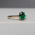 Custom Leaf - 1.28 Cts Oval Emerald Engagement Ring - Nolan and Vada