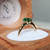 Custom Leaf - 1.28 Cts Oval Emerald Engagement Ring - Nolan and Vada
