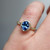 Chloe - 1.07ct Oval Blue Sapphire Engagement Ring - [S809-CHLOE-NVST2303]