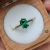 Leah - 1.28ct Oval Green Emerald Engagement Ring - [S801-LEAH-NVSTE2576]