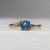 Sylvia  - 1.04ct Round Teal Sapphire Engagement Ring - [S828-SYLVIA-NVST2879]