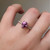 S807-SERENITY-YG-NVST3821 - Ring on Hand