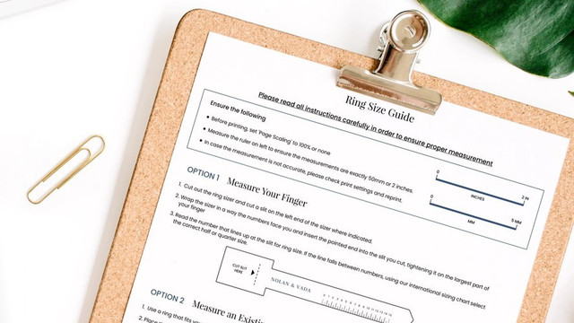 Printable Ring Sizer, Ring Size Finder