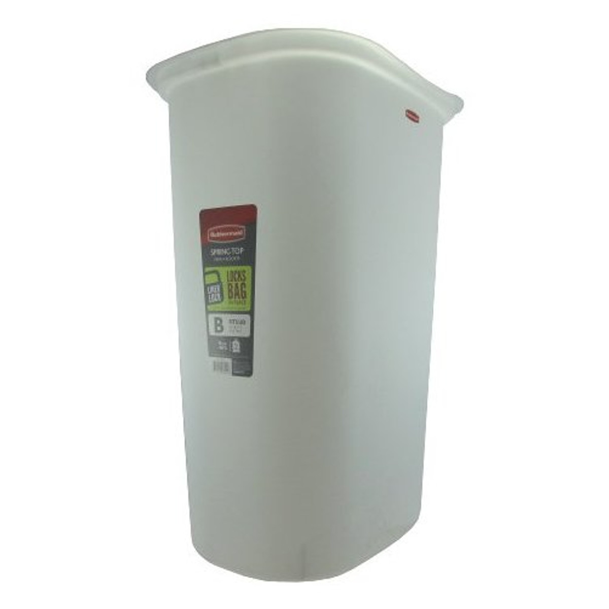 Rubbermaid 13 gal. White Spring-Top Wastebasket