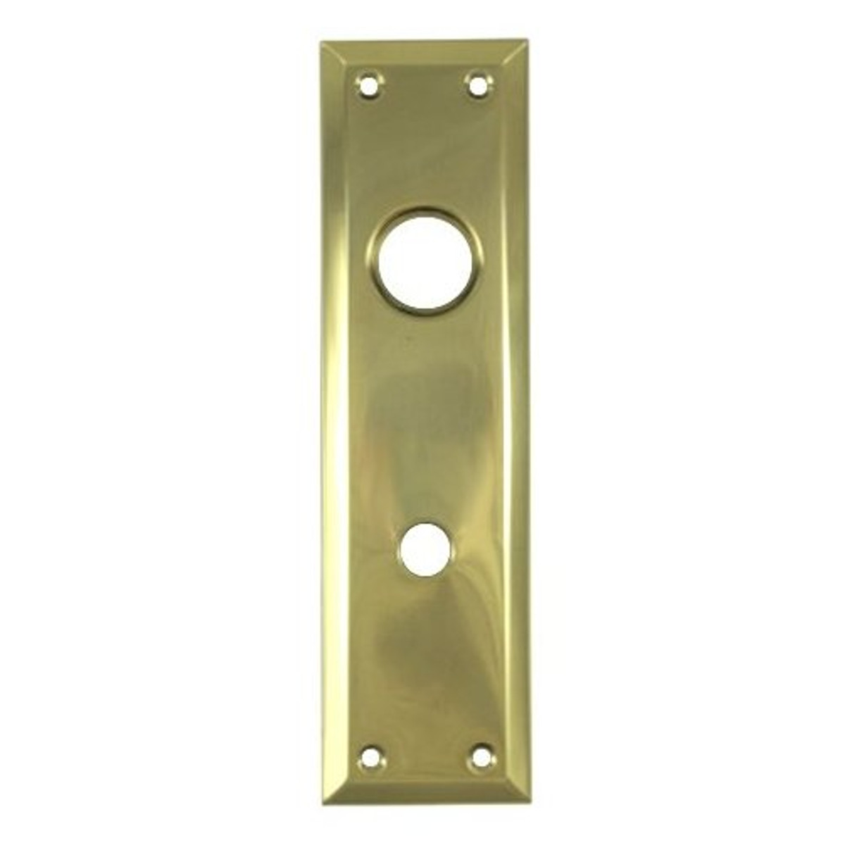 2-3/4 X 10 Solid Brass Escutcheon Plate w/ Knob Hole And Cylinder Hole -  Greschlers Hardware