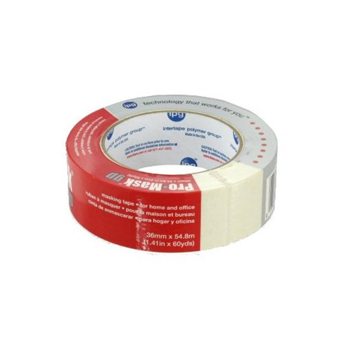 Masking Tape - 1 x 60 yds, Red