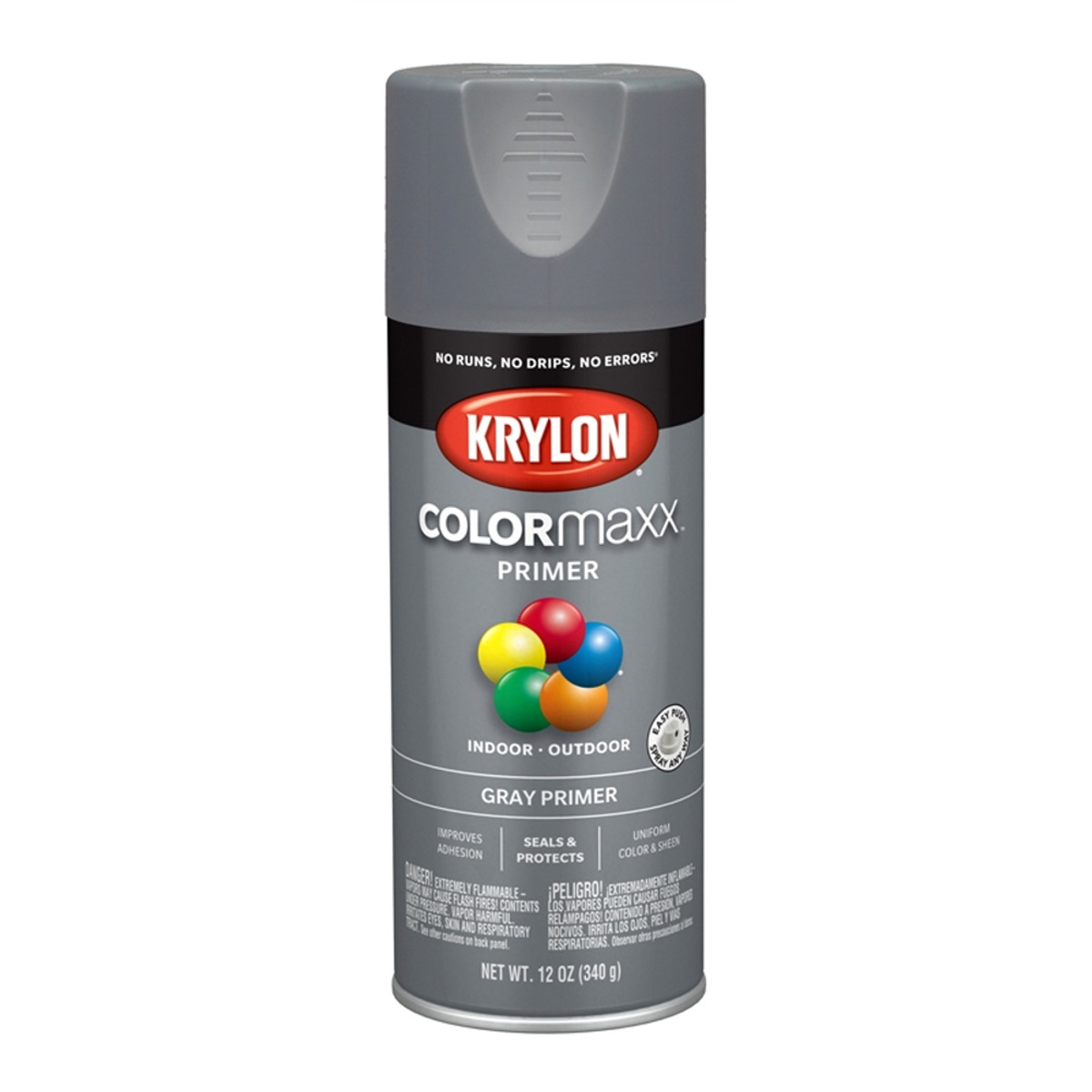 12 oz. Krylon ColorMaxx Gray Primer Spray Paint (Available For Local
