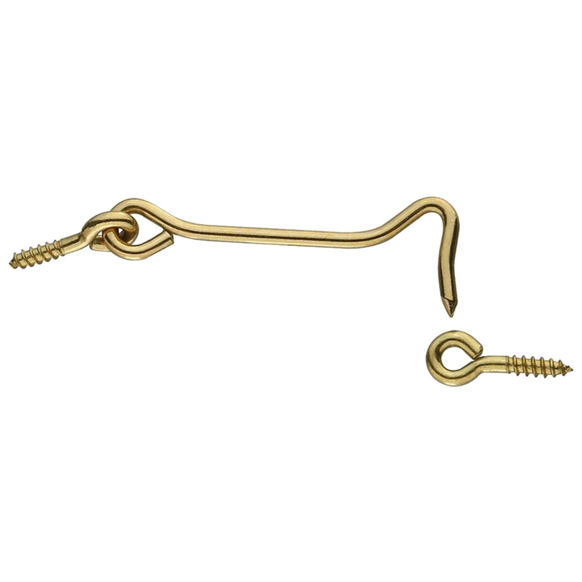 3 Solid Brass Hook & Eye - Greschlers Hardware