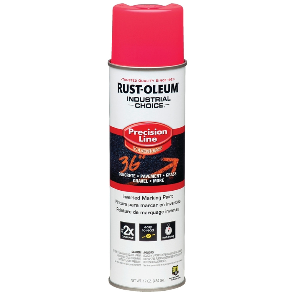 17 oz. Fluorescent Pink Inverted Marking Paint - Greschlers Hardware