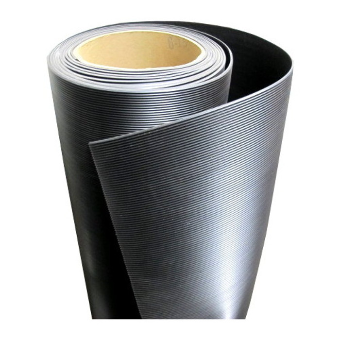 1/8" X 36" Black Ribbed Rubber Matting (Per ft.)