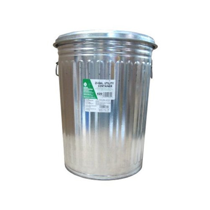 20 Gallon Metal Trash Can w/ Lid - (Available For Local Pick Up Only)