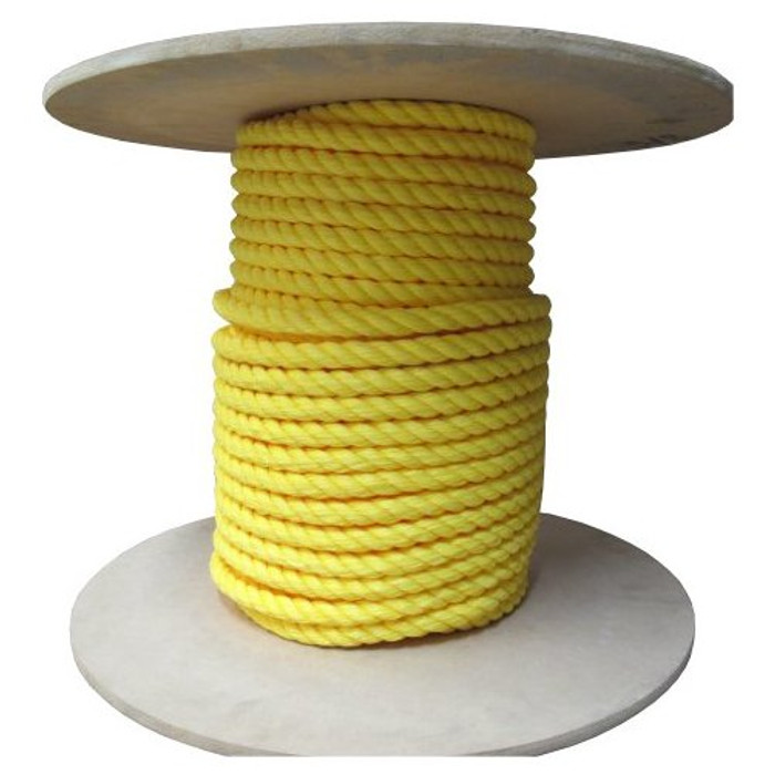 1/2" Yellow Poly Rope (Per ft.) - Safe Work Load 485 lbs