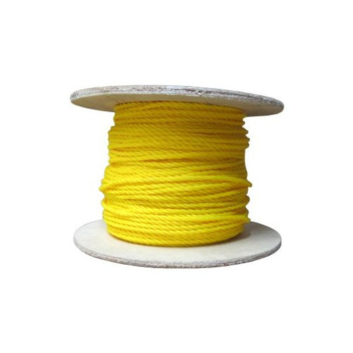 1/4" Yellow Poly Rope (Per ft.) - Safe Work Load 113 lbs