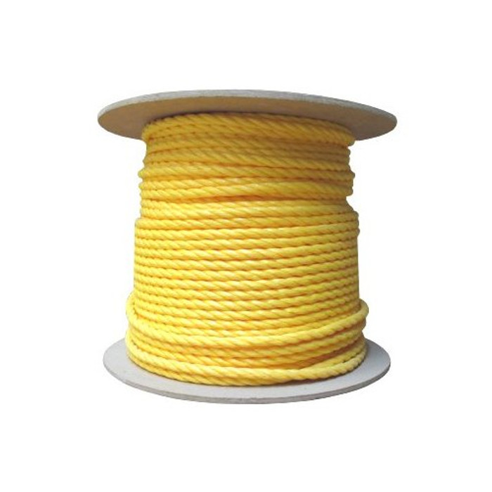 3/8" Yellow Poly Rope (Per ft.) - Safe Work Load 244 lbs