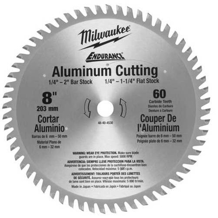 8" X 60T Thick Aluminum Cutting Blade