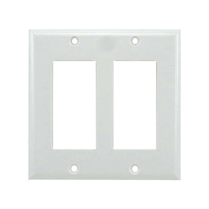 White Decora Double Plate