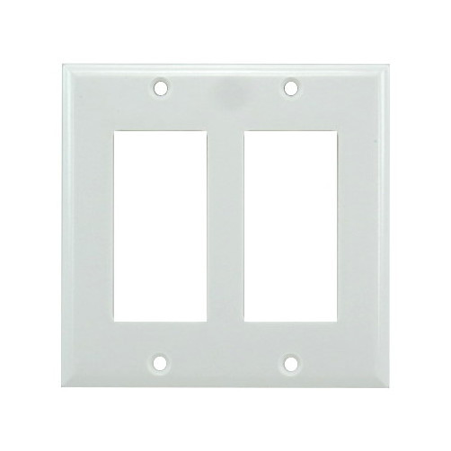 White Decora Double Plate