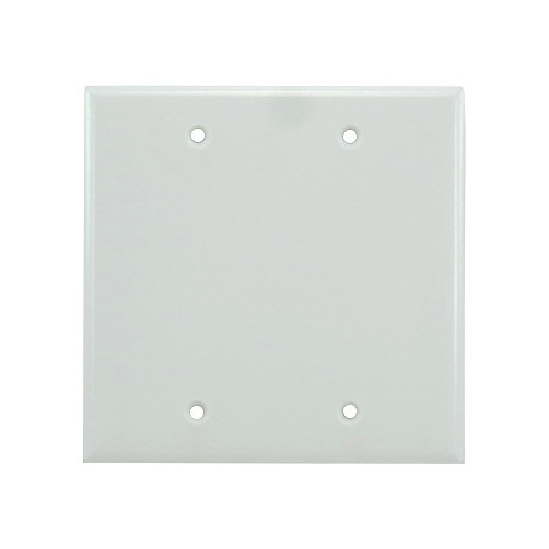 2-Gang Blank White Plate