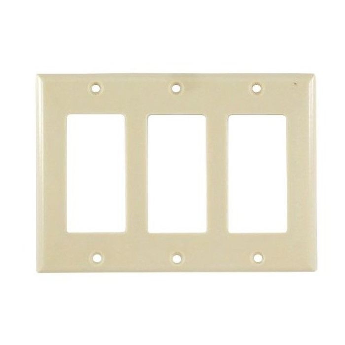 Ivory 3-Gang Decora Cover Plate